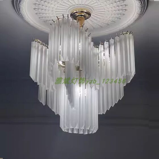 Villa restaurant glass duplex building hollow crystal chandelier
