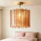 2026 new gradient glass chandelier American retro villa design bedroom bedside lamp model room decorative lamps