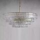 French glass living room and dining room chandelier