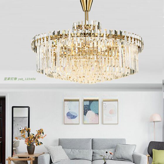 Simple crystal lamps bedroom dining room living room chandelier
