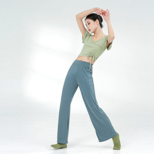 小茉莉舞蹈裤练功裤成人女直筒长裤基训现代古典舞练功服显瘦腿长 - 图1