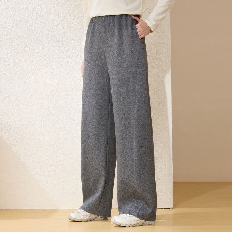 【百搭舒适加绒裤子】纤莉秀大码女装简约休闲裤胖mm2025冬装新款,淘宝优惠券,粉丝福利购,淘宝优惠卷