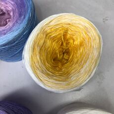 Шерстяная пряжа 有机蕾丝绵混股妖精线手绕蛋糕线渐变长段染春夏披肩围巾毛衣线2 Spa