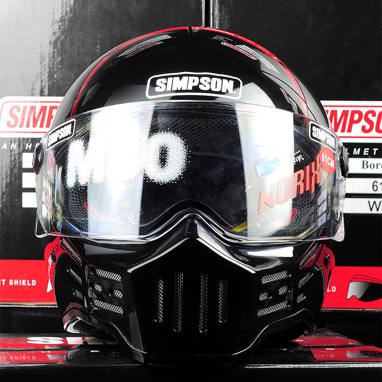 SIMPSON辛普森复古头盔碳纤维摩托车全盔男女机车跑盔哈雷个性M30 - 图1