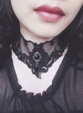 女饰品假领夜店项饰疤痕遮盖玫红