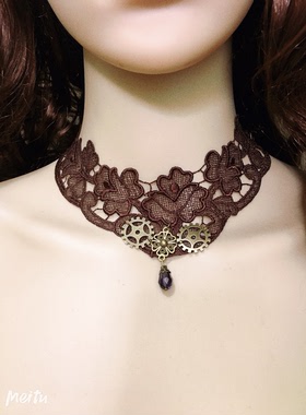 短款糖蕾丝锁骨链女项链