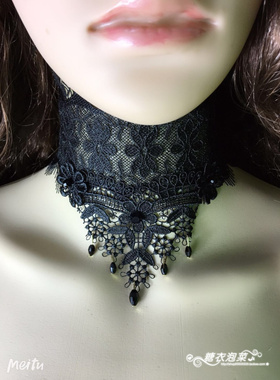 甲状腺短款欧美疤痕颈链假领子