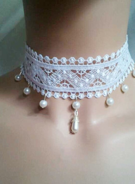 颈饰项饰蕾丝水波链女水晶