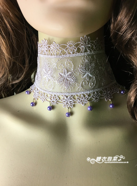 欧美蕾丝颈纹疤痕遮盖项圈脖链