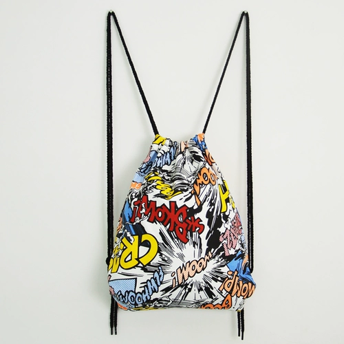 Мешочек, рюкзак, сумка для путешествий подходит для мужчин и женщин, свежий тканевый мешок, на шнурках