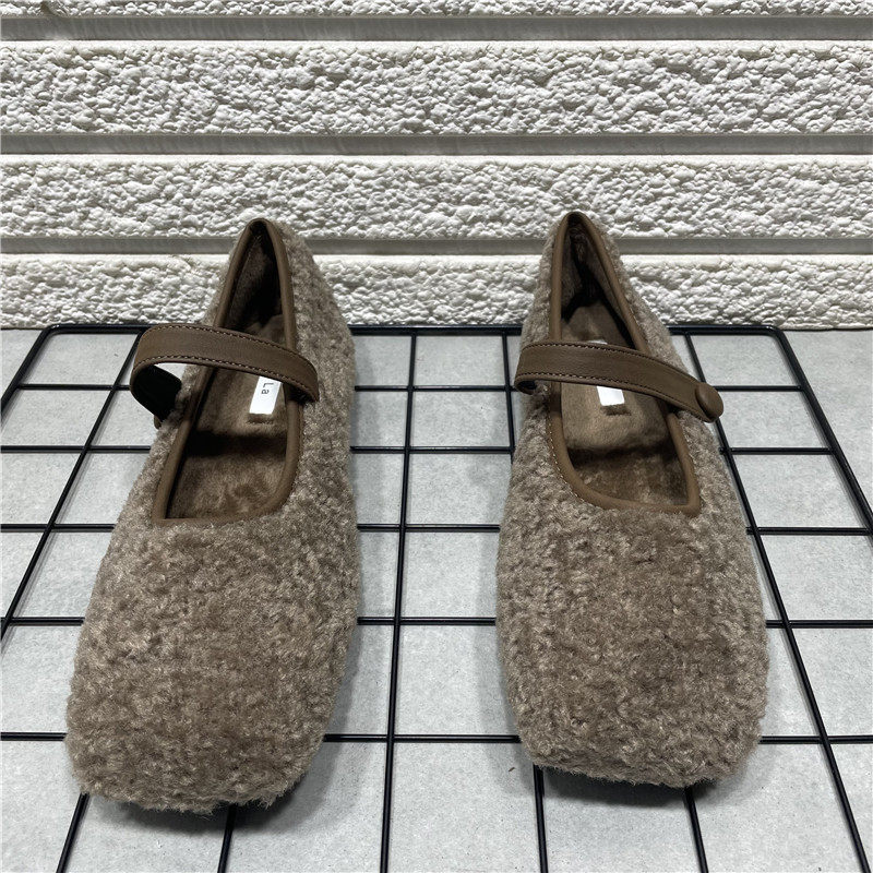 断码处理法式复古方头加绒玛丽珍鞋女秋冬仙女风平底毛毛鞋女外穿,淘宝优惠券,粉丝福利购,淘宝优惠卷