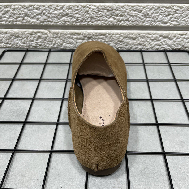 断码处理复古圆头一脚蹬单鞋女2025春秋新款勃肯鞋真皮软底豆豆鞋,淘宝优惠券,粉丝福利购,淘宝优惠卷