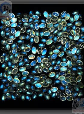 蓝月光石玻璃体蓝月光石耳钉戒子