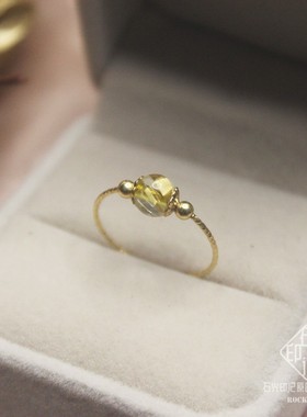 不用晶钛晶14K注金招财转运戒指