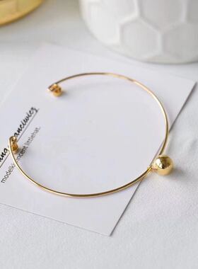 百搭风包金细款情人节礼物手环