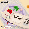 VANWALK fun market cute panda mini coin wallet girl niche design magnetic buckle storage card bag