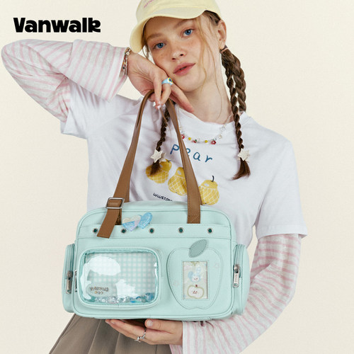 VANWALK Fruit Power大容量吧唧二次元日常小食量痛包手提单肩包 - 图2