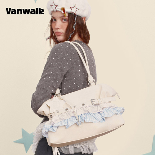 【孙千同款】Vanwalk小众大容量芭蕾托特包女新款通勤手提单肩包 - 图3