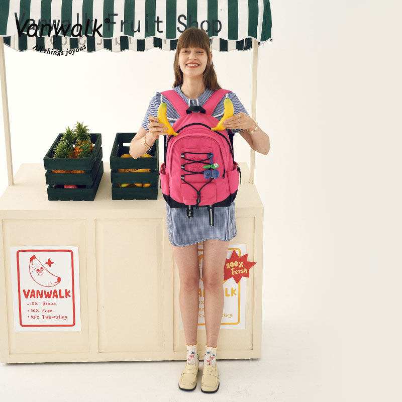 vanwalk果趣精灵原创甜美潮双肩包 出走双肩背包