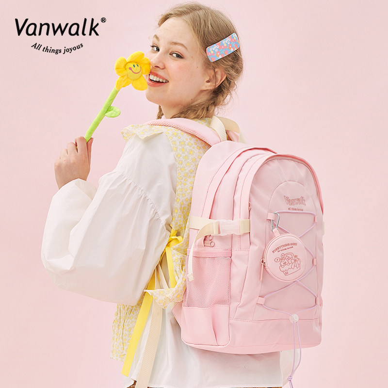 vanwalk野餐系列原创小众女双肩包 出走双肩背包