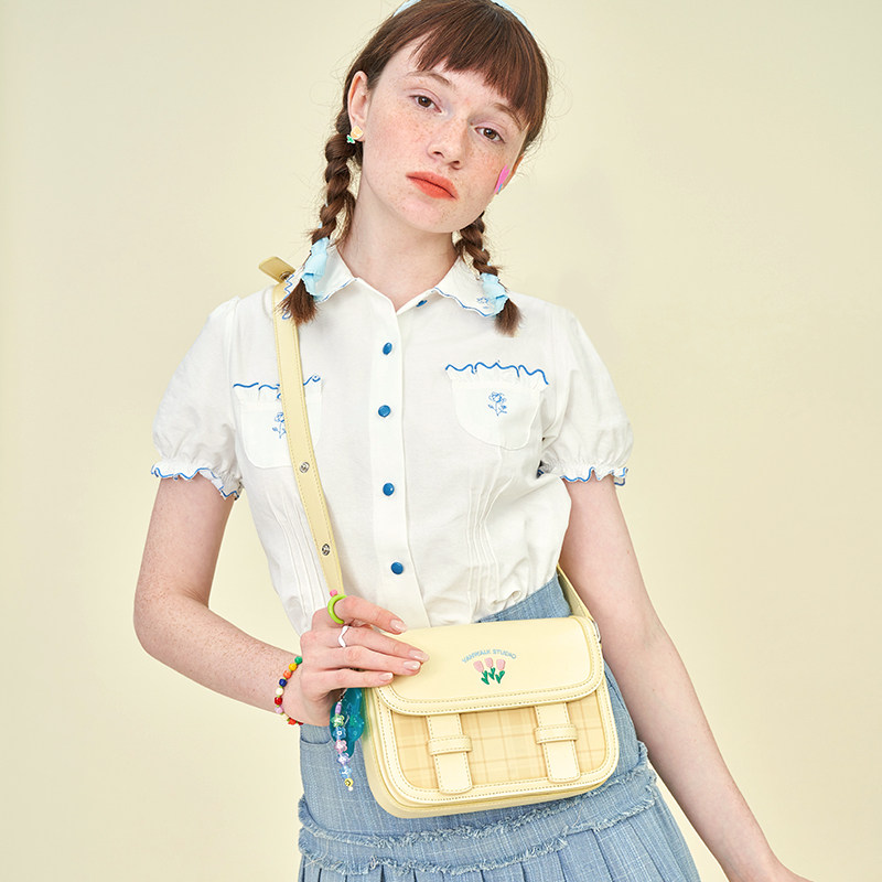 vanwalk caro联名夏季可爱感剑桥包 出走女士包袋