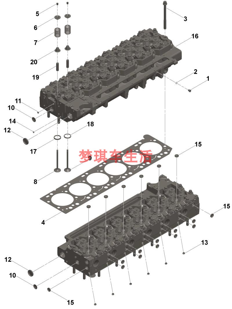 适用于东风康明斯发动机6L8.9/ISL8.9/L9缸盖气门弹簧C4936076-图3