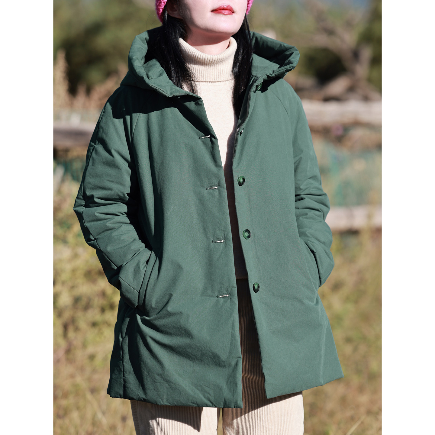 歌谣/十木米原创冬季新款全棉百搭休闲连帽加厚棉服短外套女,淘宝优惠券,粉丝福利购,淘宝优惠卷