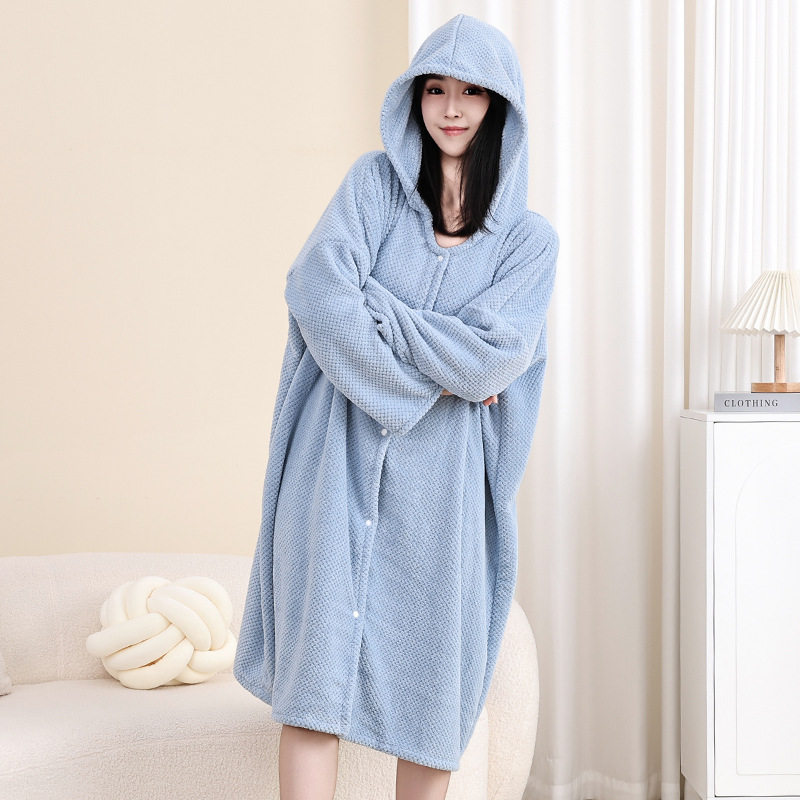 2025新款冬可穿式浴巾速干吸水女士浴裙家用洗澡浴衣加厚连帽浴袍,淘宝优惠券,粉丝福利购,淘宝优惠卷