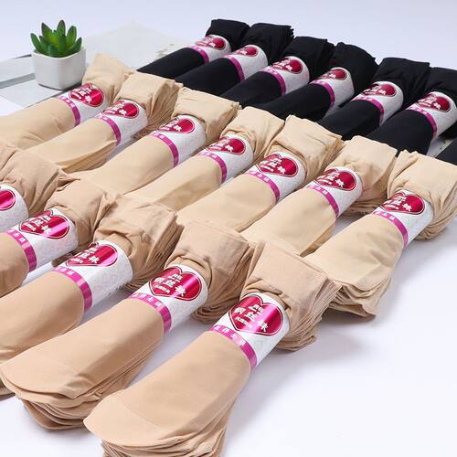 短丝袜女士袜子夏季薄款防勾丝肉色短钢丝袜耐磨短袜面膜超薄肤色 - 图0