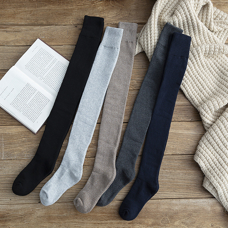 加绒加厚过膝袜毛圈长筒高筒毛巾过膝盖大腿长袜冬季棉质袜子女,淘宝优惠券,粉丝福利购,淘宝优惠卷