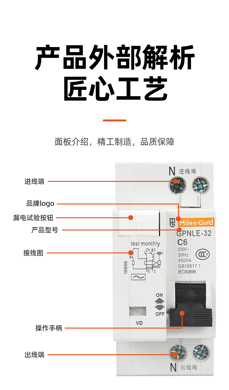 天津梅兰日兰电气GPNLE1P+N小型漏电保护器