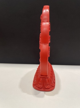 朱砂红砂摆件红黄黑白绿五色财神