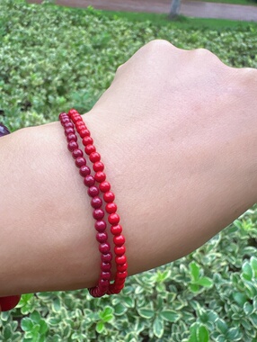 保真朱砂红砂水飞砂紫砂手链