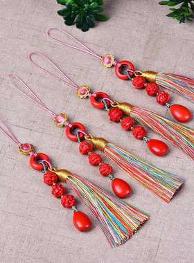 保真正品朱砂新款红砂三合手机挂包挂小坠子配件搭配时尚风格时尚