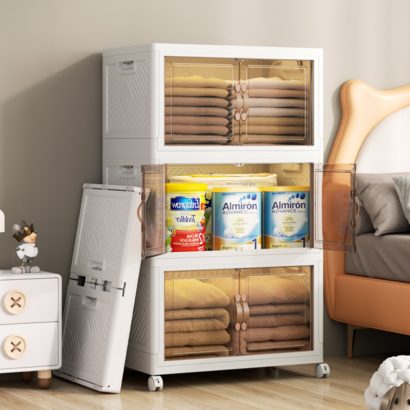 折叠收纳箱衣服衣物被子收纳整理盒家用衣柜透明塑料箱子储物柜子 - 图3
