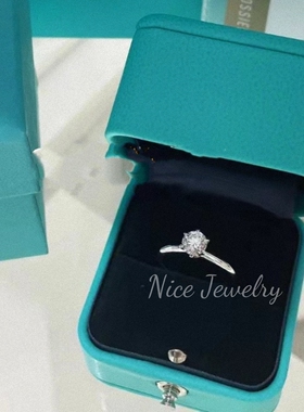 经典六爪订结情侣纯银莫桑钻高级