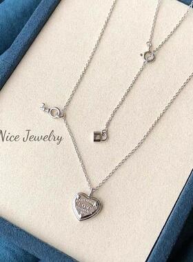 纯银平替钥匙爱心项链女