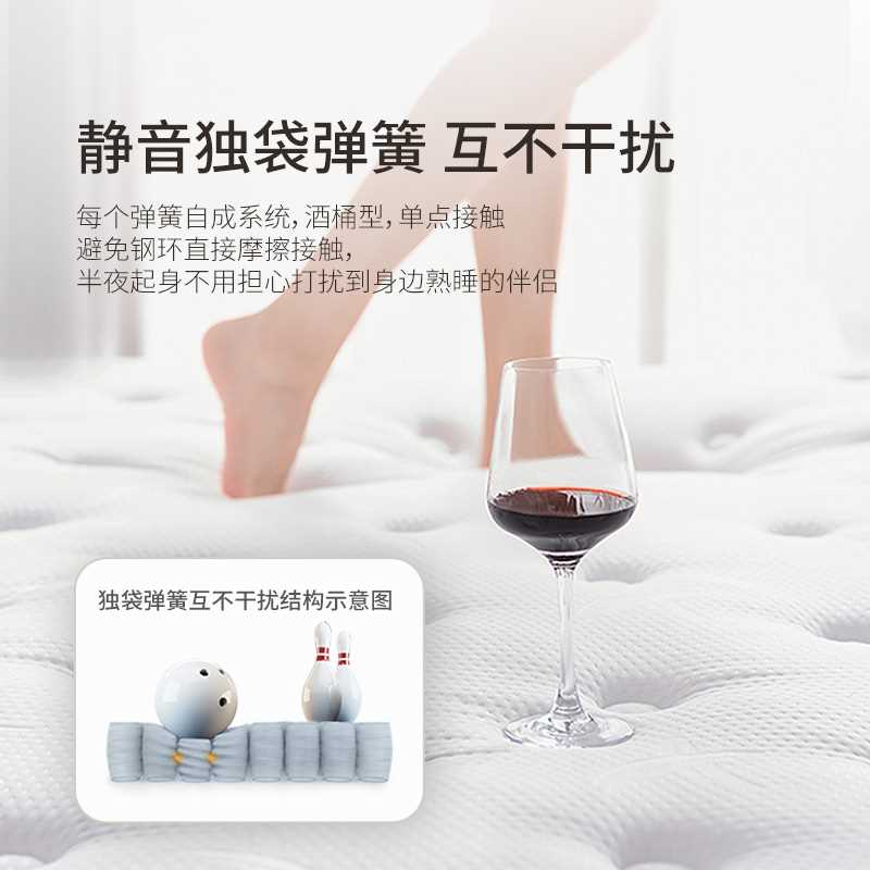 弹簧乳胶床垫席梦思酒店代椰棕垫厚垫子软硬家用1.8米d026 - 图1