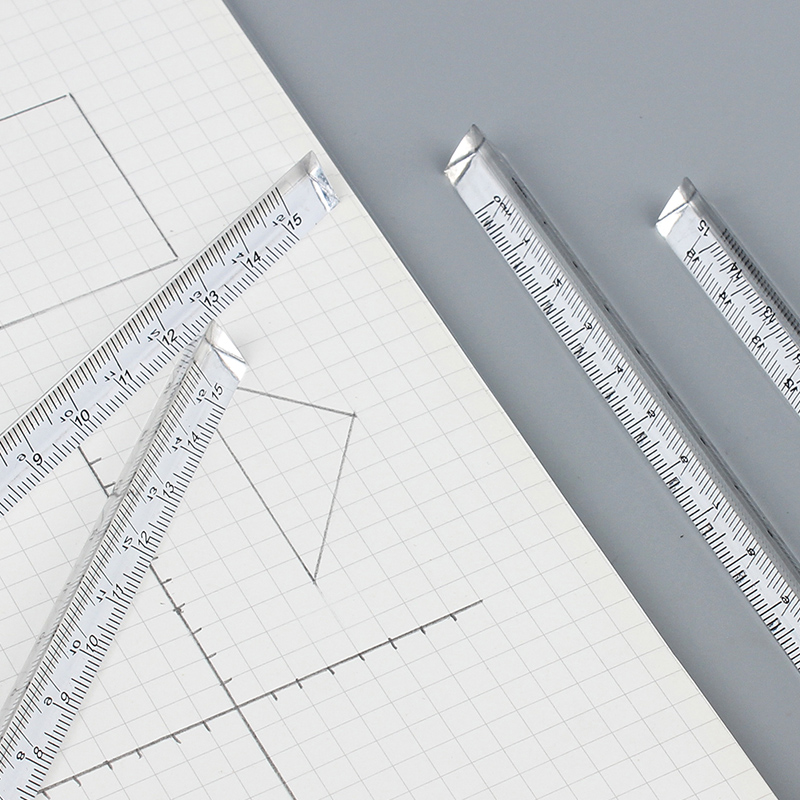 立体三棱尺15cm直尺透明尺简约风创意学生测绘尺三菱直尺三角棱形 - 图2