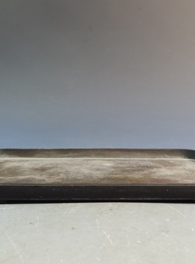 日本回流铜制织布纹奇石盘器桌面摆件禅意玉石头盆景奇石底座