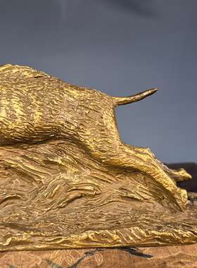 日本铜器失蜡法铸造野猪铜雕塑十二生肖艺术摆件家居复古桌面装饰