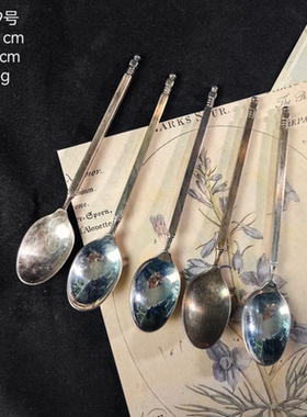 4月vintage旧物欧洲镀银主餐叉勺甜品勺INS摆件美食摄影装饰包邮