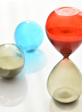 彩色玻璃沙漏计时器桌面装饰摆件