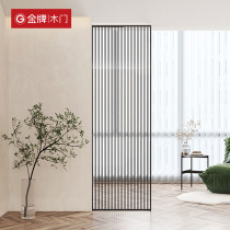 Gold medal wooden door custom home Xuanguan entrance Changhong Tempered Glass Screen Partition curtain Living room Bedroom shelter