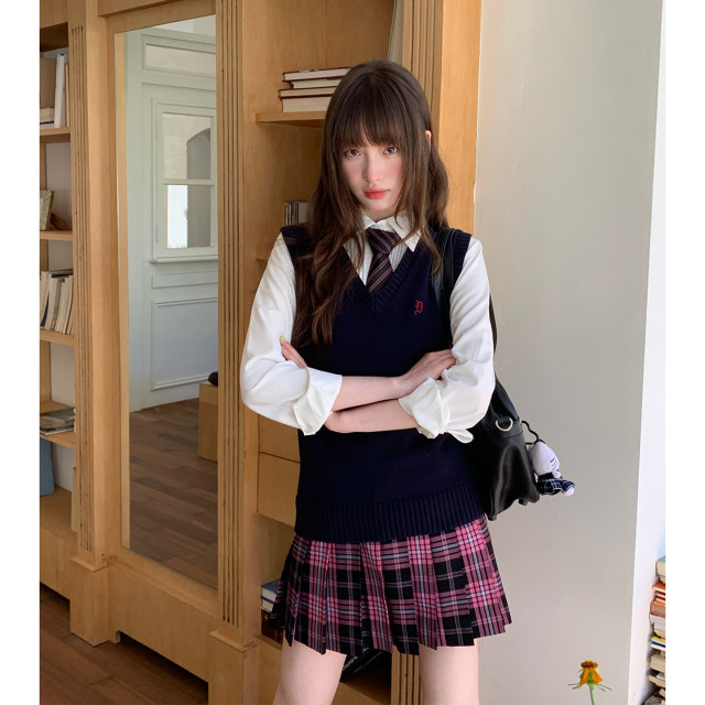 ໂຕກຽວ Shiki Preppy Style Vest Skirt Skirt Suit