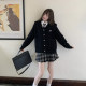 Black sweater knitted cardigan Tokyo year-old jk