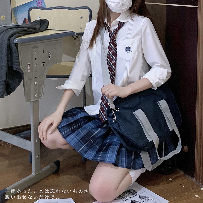 东京岁时记jk原创衬衫刺绣日系学院风日常女衬衣长袖衬衫江源女高 - 图0