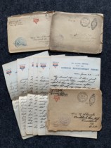 US Expeditionary Force participates in WWI Mailed Letter of English letters randomly sent by the Post Office in France