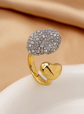 鬼才原创设计几何重工复古轻奢时尚 戒指工厂供应