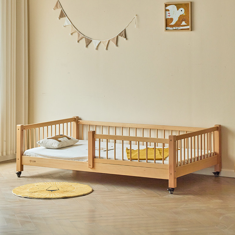 金多喜儿童实木高低床带护栏可移动子母床小户型双层床半高床,淘宝优惠券,粉丝福利购,淘宝优惠卷